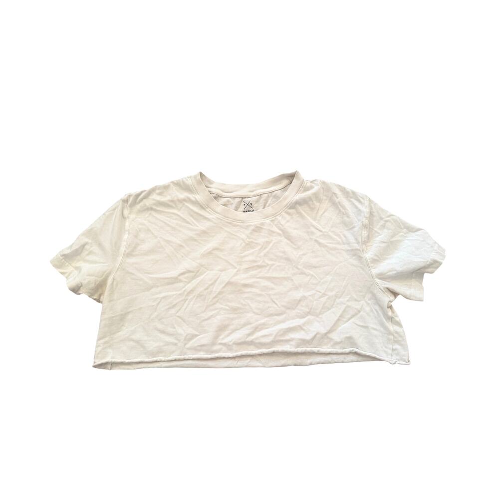 PacSun Basics White Crop Tee Shirt Top Size Small